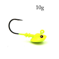 2Pcs/Lot Fish Head Hooks 7/10/14G Lead Head Hook Lure Hook Jig Head Multicolor-MC&LURE Store-10g D-Bargain Bait Box
