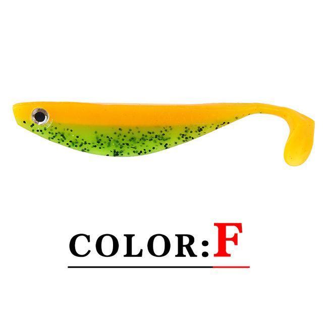 2Pcs/Lot Fishing Lure Pesca Shad Soft Bait 3D Eyes Artificial 15Cm 10G Saltwater-Be a Invincible fishing Store-F-Bargain Bait Box