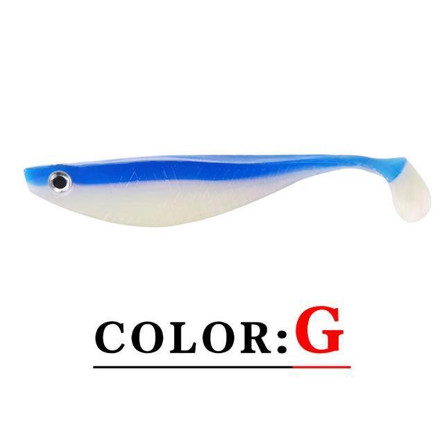 2Pcs/Lot Fishing Lure Pesca Shad Soft Bait 3D Eyes Artificial 15Cm 10G Saltwater-Be a Invincible fishing Store-G-Bargain Bait Box