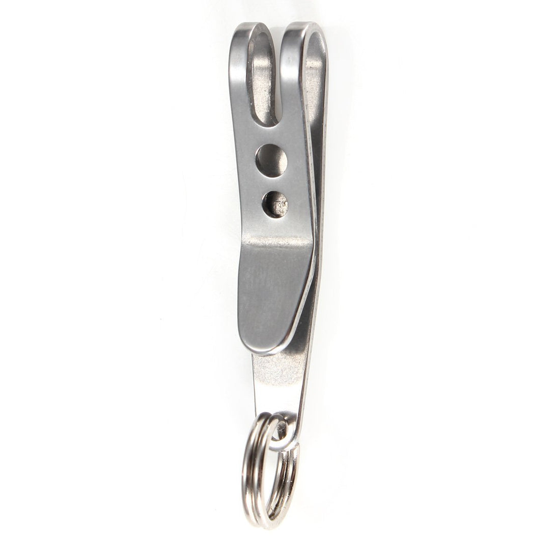 2Pcs/Lot Stainless Steel For Pocket Suspension Clip With Key Ring Carabiner-Camtoa Outdoor Store-Bargain Bait Box