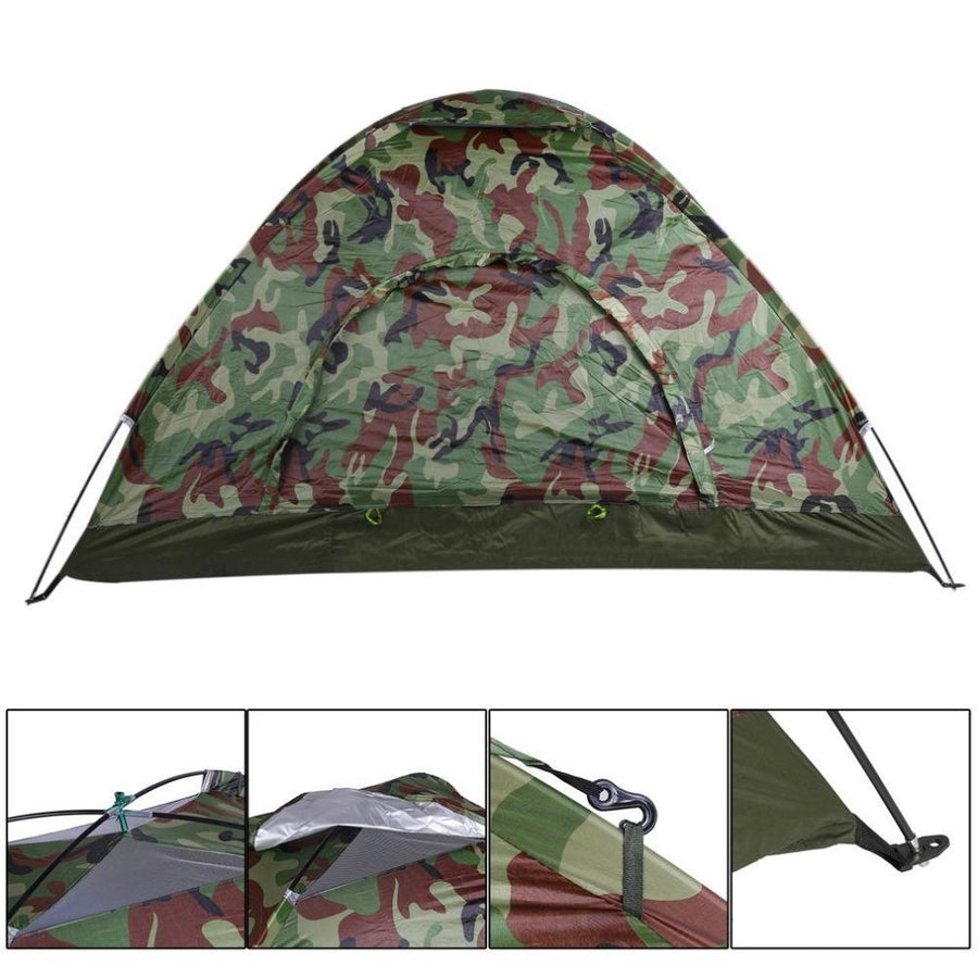 2Person Waterproof Camping Tent Lightweight Outdoor Travel Fishing Beach Hunting-LynnLynn Fitness Store-Bargain Bait Box