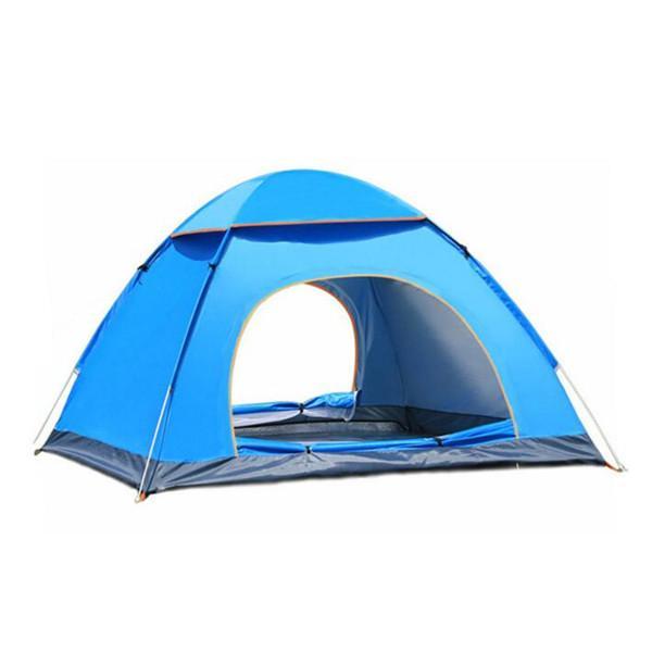 3-4 Person Outdoor Camping Tent For Hiking Trekking Backpacking Fishing-YunChengXiang Outdoor Store-Blue-Bargain Bait Box