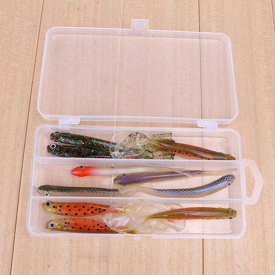 3 Compartments Single Layer Fly Fishing Lure Tackle Box Pp Transparent Plastic-Dreamland 123-Bargain Bait Box