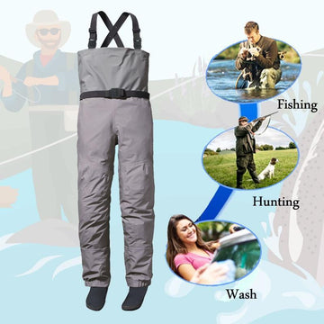 3 Ply Men'S Women Breathable Fishing Stockingfoot Chest Wader River Waterproof-Fishing Clothings-Pro-Waterproof Factory Store-XS-Bargain Bait Box