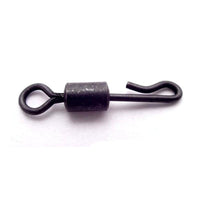 [30 Pcs] Q-Shaped Matt Black Brass Kwik Quick Change Swivel Clip For Carp-Wifreo store-Bargain Bait Box