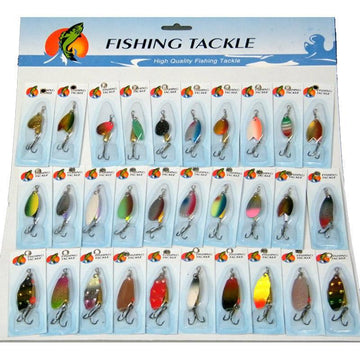 30 Pcs/Set Assorted Fishing Lures Wobblers Crankbaits Laser Spinners Spoon-THKFISH Official Store-Bargain Bait Box