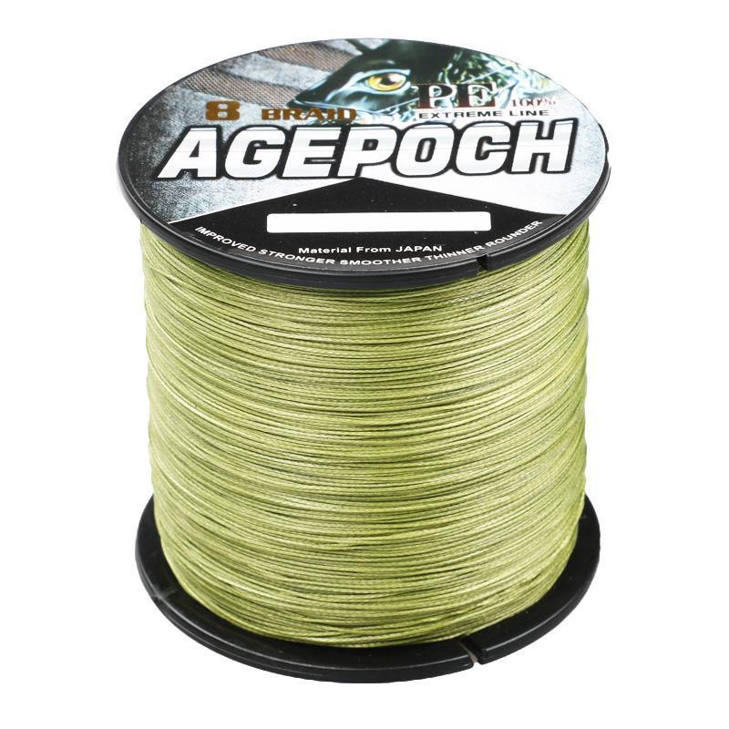 300M 330Yards 8 Strands Multifilament Pe Braided Fishing Line Fishing Wire 6Lb-AGEPOCH Fishing Tackle Co., Ltd.-White-0.6-Bargain Bait Box