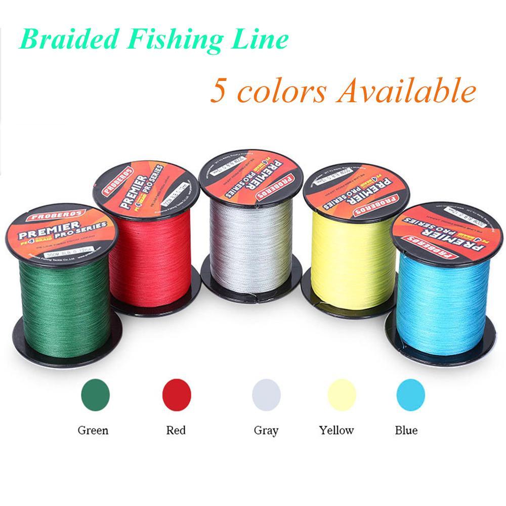 300M Pe Multifilament Braided Fishing Line 4 Strands Carp Fishing Rope Cord 6Lbs-DONQL Store-Yellow-0.4-Bargain Bait Box