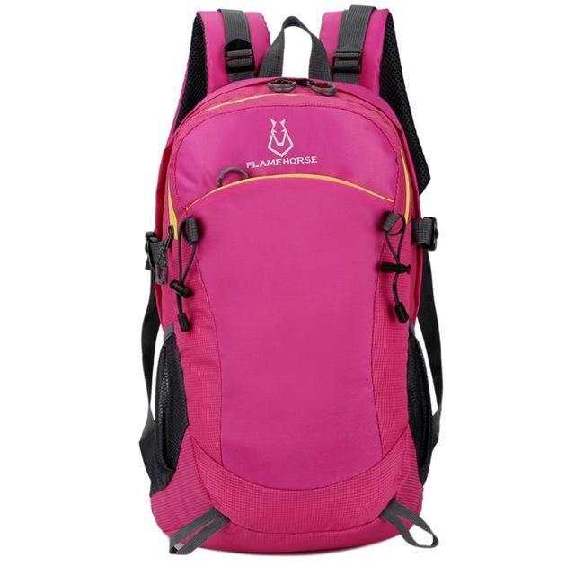 30L Nylon Unisex Adjustable Bags Waterproof Travel Backpack Mochilas Rucksack-fixcooperate-Rose Red-Bargain Bait Box