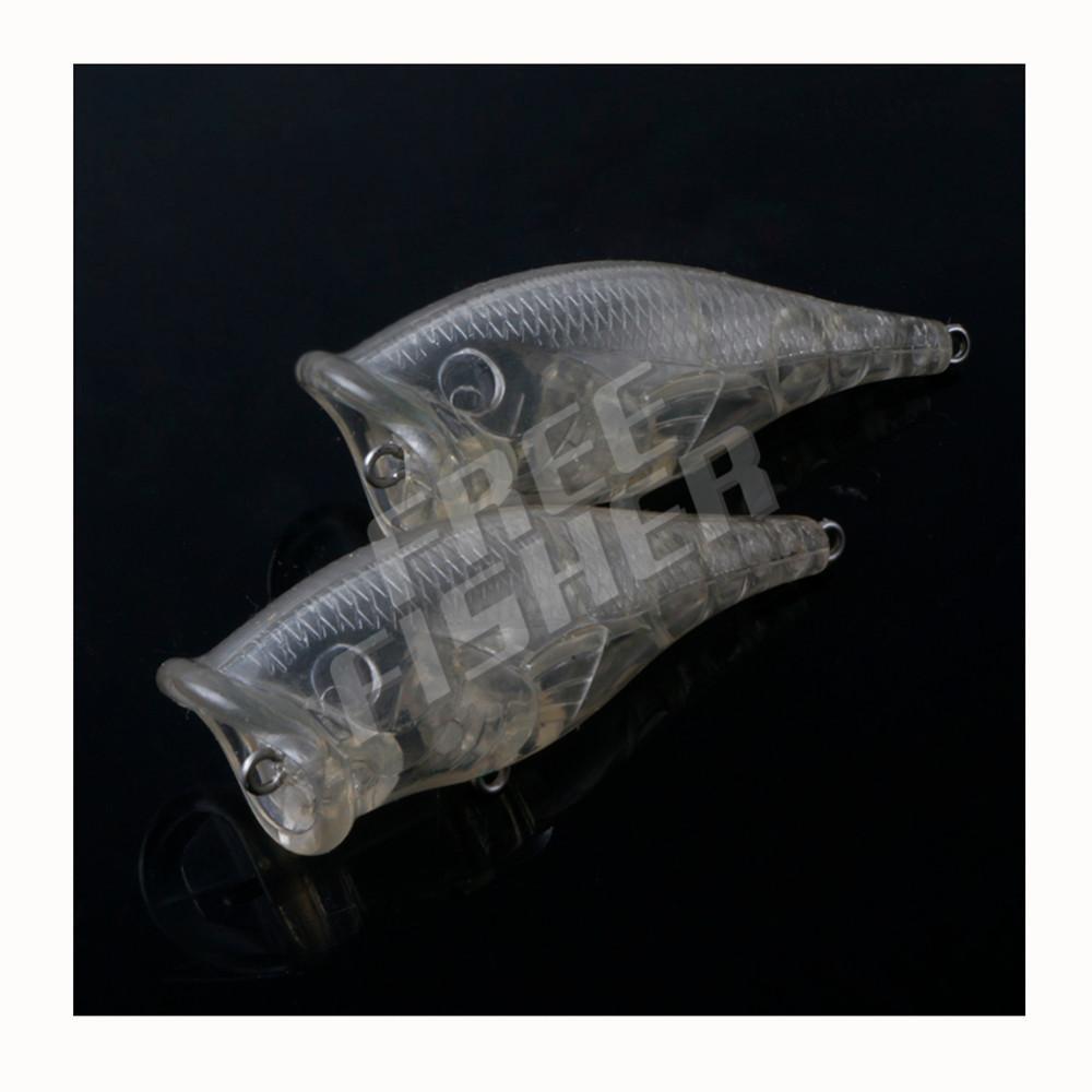 30Pcs Clear Plastic Unpainted Topwater Fishing Lures Eybe Baits Crankbaits Shad/-Blank &amp; Unpainted Lures-Doris Tan&#39;s Store-Bargain Bait Box