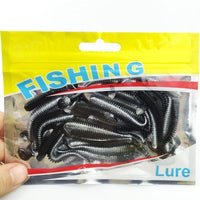 30Pcs Hot Sale Lure Spiral T Fish Soft Bait Softbaits Artificial Baits Weest-Dreamer Zhou'store-color C-Bargain Bait Box