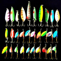30Pcs/Lot 3-10G Fishing Lure Mixed Color/Size/Weight/ Hook/Diving Depth Metal-allblue Official Store-Bargain Bait Box