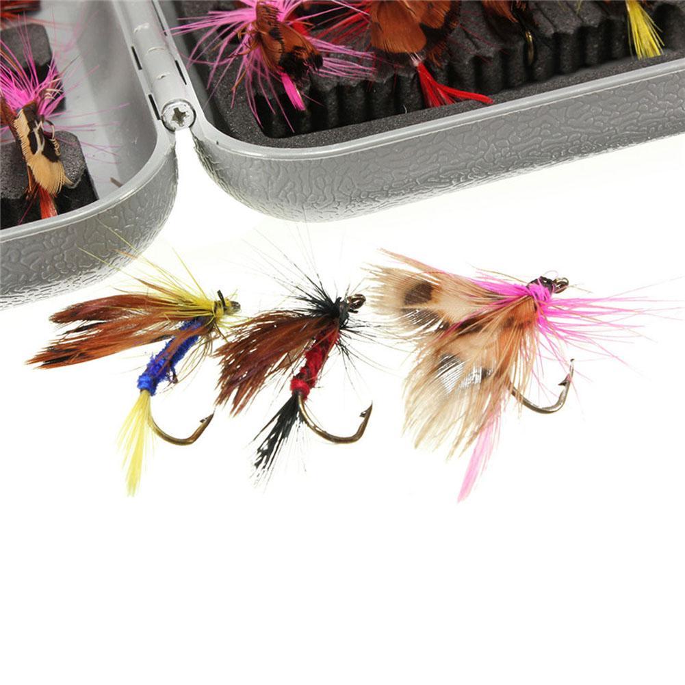 32Pcs/Set Various Dry Fly Fishing Trout Lures Set Artificial Insect Baits Fly-Dreamland 123-Bargain Bait Box