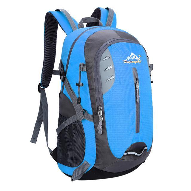 35L Men Backpack Outdoor Shouldbags Nylon Travel Hiking Camping Backpacks-Under the Stars123-Blue Color-Bargain Bait Box