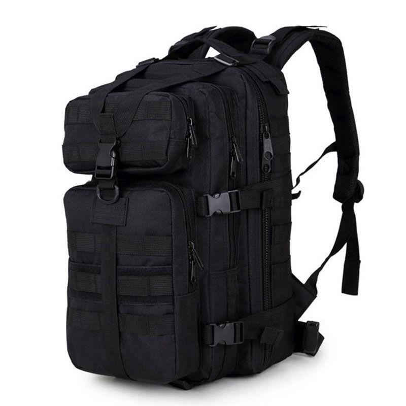35L Men Women Military Army Backpack Trekking Camouflage Rucksack Molle Tactical-Vanchic Outdoor Store-black-Bargain Bait Box