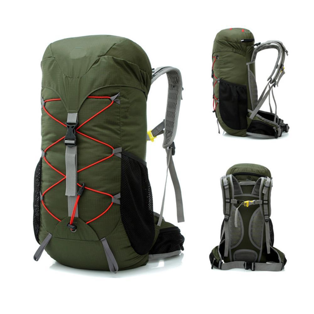 35L Outdoor Men Camping Hiking Waterproof Ultralight Backpack Luggage Women-The 61th minute-army green-Bargain Bait Box