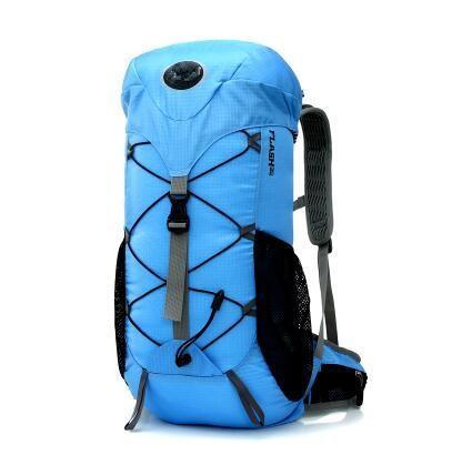 35L Outdoor Men Camping Hiking Waterproof Ultralight Backpack Luggage Women-The 61th minute-blue black-Bargain Bait Box