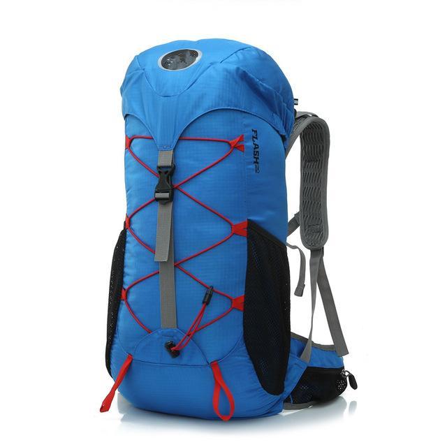 35L Outdoor Men Camping Hiking Waterproof Ultralight Backpack Luggage Women-The 61th minute-blue red-Bargain Bait Box