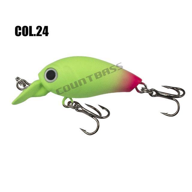 35Mm 4.3G Crank Bait Hard Plastic Fishing Lures, Countbass Wobbler Freshwater-countbass Official Store-Col 24-Bargain Bait Box