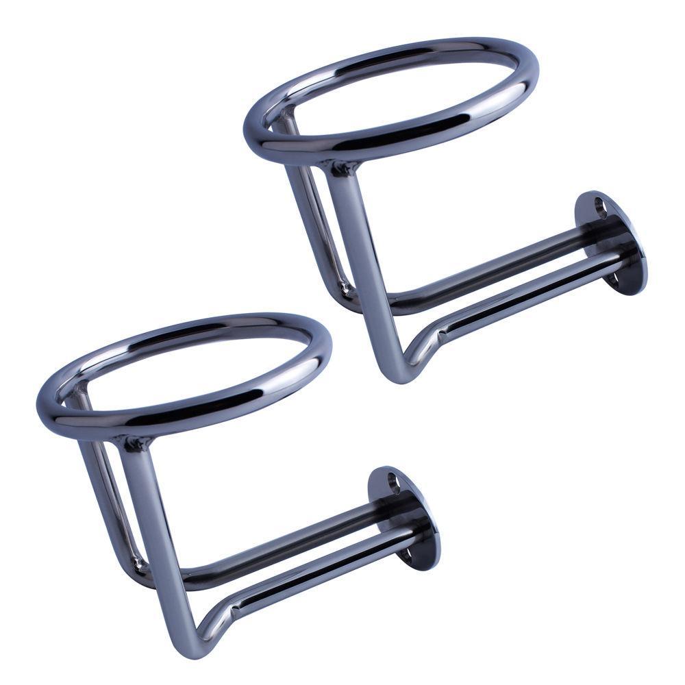 361 Stainless Steel 2X Boat Ring Cup Holder Ringlike Drink Holder For Marine-Boat Accessories-Bargain Bait Box-Bargain Bait Box