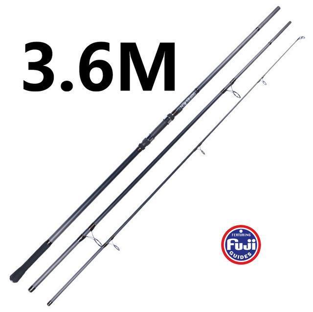 3.6M/3.9M Fuji Reel Seat Casting Weight 50-200G 3 Sections European Surf Rod-Baitcasting Rods-Asian fishing Store-White-Bargain Bait Box