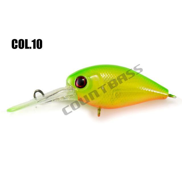 37Mm 4.8G Crank Bait Hard Plastic Fishing Lures, Countbass Wobbler Freshwater-countbass Official Store-Col 10-Bargain Bait Box