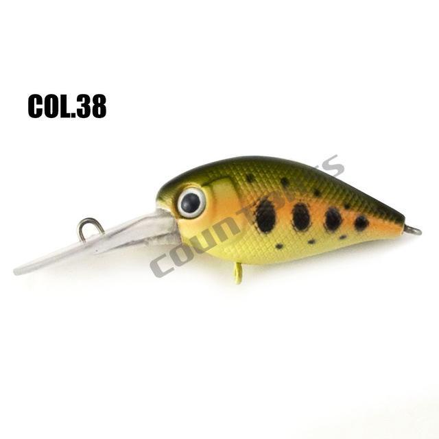 37Mm 4.8G Crank Bait Hard Plastic Fishing Lures, Countbass Wobbler Freshwater-countbass Official Store-Col 38-Bargain Bait Box