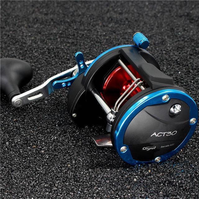 3Bb+1Rb 5.1:1 6.2:1 Plastic Body Fishing Drum Reel Aluminum Wire Cup Bait-Baitcasting Reels-duo dian Store-Blue with Red-2000 Series-Bargain Bait Box