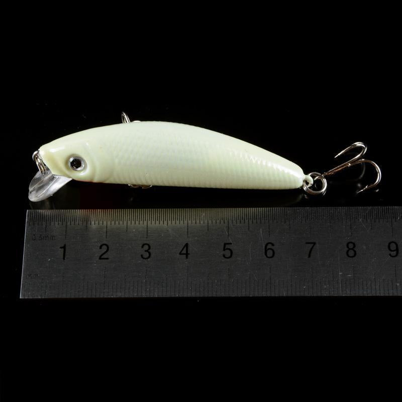 3D Minnow Night Plastic Fishing Lure Crank Bait Hooks Bass Fish Crankbait Tackle-Lingyue Fishing Tackle Co.,Ltd-Bargain Bait Box