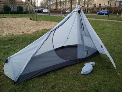 3F Ul Gear 1 Man Ultralight Camping Tent Nylon Silicone 5000Mm Rodless 3-AliExpressOutdoor Store-Gray-Bargain Bait Box