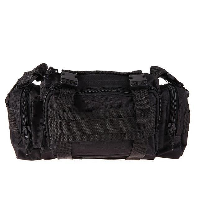 3L/6L Outdoor Military Tactical Waist Bag Waterproof Nylon Camping Hiking-Bluenight Outdoors Store-Black 6L-Bargain Bait Box