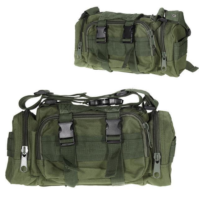 3L/6L Outdoor Military Tactical Waist Bag Waterproof Nylon Camping Hiking-Bluenight Outdoors Store-Green 3L-Bargain Bait Box