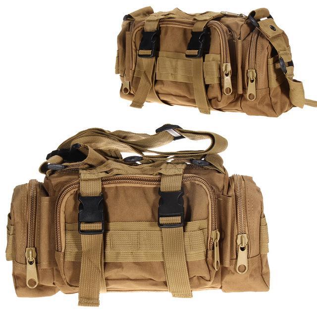 3L/6L Outdoor Military Tactical Waist Bag Waterproof Nylon Camping Hiking-Bluenight Outdoors Store-Khaki 3L-Bargain Bait Box