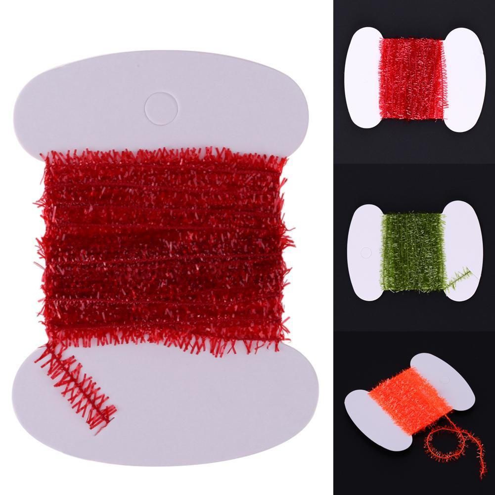 3M/Card Tinsel Chenille Flash Line Rig Bait Fly Tying Material Fur Strip For-Dreamland 123-Red-Bargain Bait Box