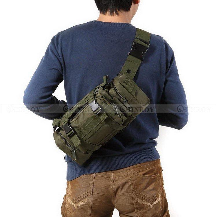 3P Tactical Waist Pack Hiking Ride Waist Pack Chest Pack Shoulder Bag Outdoor-EnjoyOutdoor Store-Black-Bargain Bait Box
