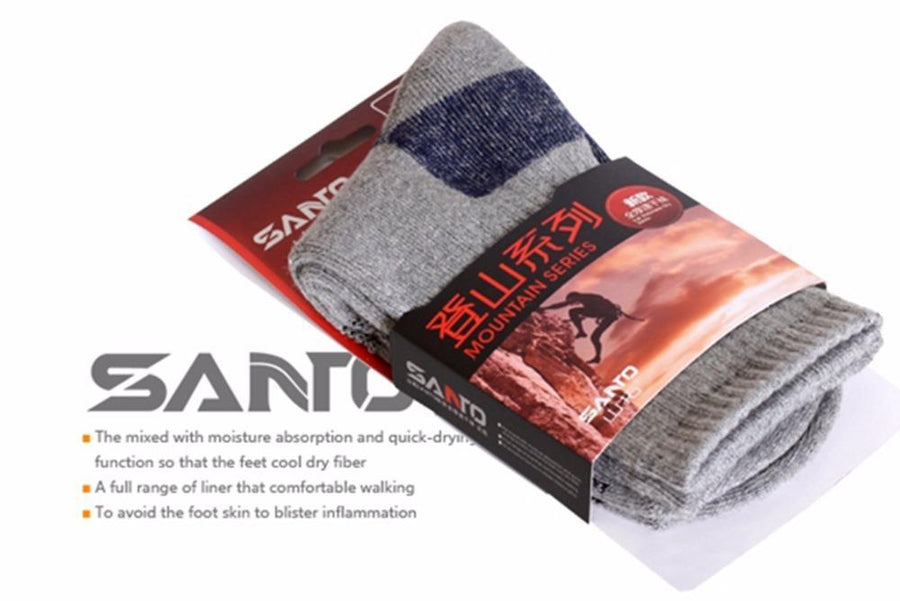 3Pairs/Lot Santo Quick Drying Men Socks Outdoor Sports Socks For Hiking-Mount Hour Outdoor Co.,Ltd store-DARK GRAY-Bargain Bait Box