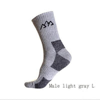 3Pairs/Lot Santo Quick Drying Men Socks Outdoor Sports Socks For Hiking-Mount Hour Outdoor Co.,Ltd store-LIGHT GRAY-Bargain Bait Box