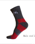 3Pairs/Lot Santo Quick Drying Men Socks Outdoor Sports Socks For Hiking-Mount Hour Outdoor Co.,Ltd store-Red-Bargain Bait Box