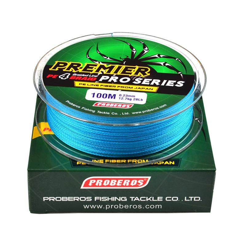4 Color 100M Fishing Braided Multifilament Fishing Line Available 6Lb-100Lb Pe-Entertainment and movement Shop Store-Yellow-0.8-Bargain Bait Box