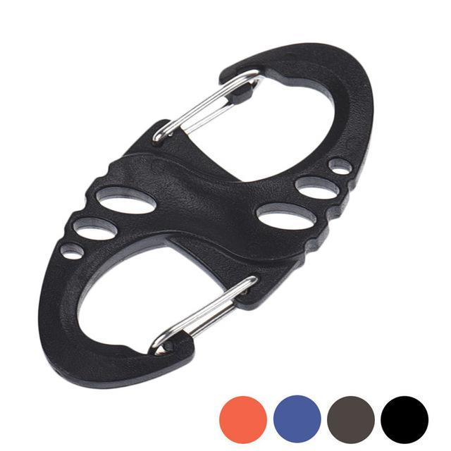 4 Colors Camping Mountaineer Kettle Buckle Hanging Hook Backpack Tactical-Jessica&#39;s Store-Black-Bargain Bait Box