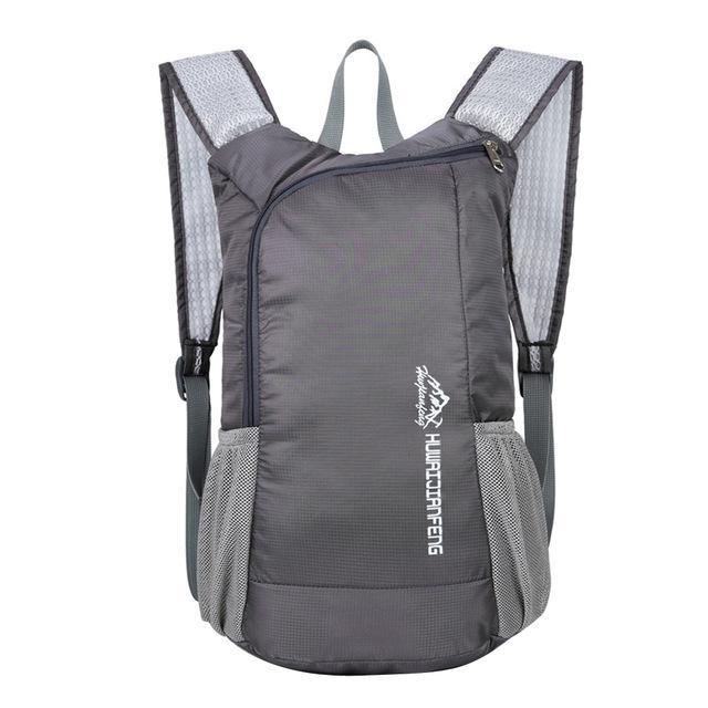 4 Colors Waterproof Bionic Foldable Backpack Portable Package Unisex Leisure Bag-Splendidness-Gray-Bargain Bait Box
