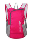 4 Colors Waterproof Bionic Foldable Backpack Portable Package Unisex Leisure Bag-Splendidness-Rose Red-Bargain Bait Box