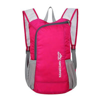 4 Colors Waterproof Bionic Foldable Backpack Portable Package Unisex Leisure Bag-Splendidness-Rose Red-Bargain Bait Box