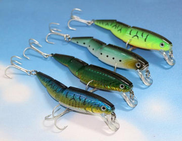 4 Pieces 3 Sections Metal Jointed Minnow 10Cm/16G Floating Lures Hard Bait-Hard Swimbaits-Bargain Bait Box-Bargain Bait Box