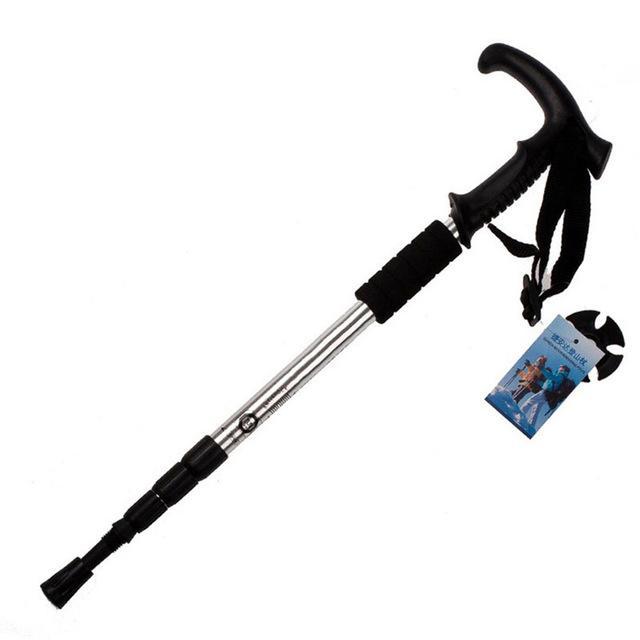 4-Section Adjustable Walking Stick For Hiking Walking Trekking Trail Sticks Pole-simitter01-Silver-Bargain Bait Box