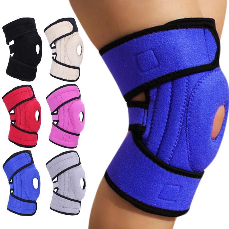 4 Spring Support Knee Pads Silicone Non-Slip Breathable Climbing Sports Leg Knee-gigibaobao-Red-Bargain Bait Box