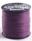 4 Strands 500M Braided Fishing Line 6-100Lb 13 Colors Available Multifilament-AGEPOCH Fishing Tackle Co., Ltd.-Purple-0.6-Bargain Bait Box