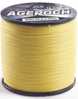4 Strands 500M Braided Fishing Line 6-100Lb 13 Colors Available Multifilament-AGEPOCH Fishing Tackle Co., Ltd.-Yellow-0.6-Bargain Bait Box