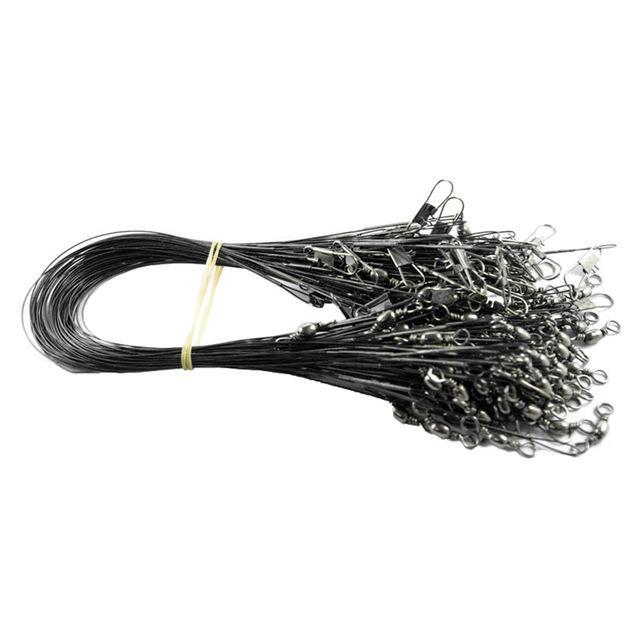 40 Pcs Fly Fishing Line Connector Leader Wire Assortment Sleeve Stainless-alishopping88-Black-Bargain Bait Box