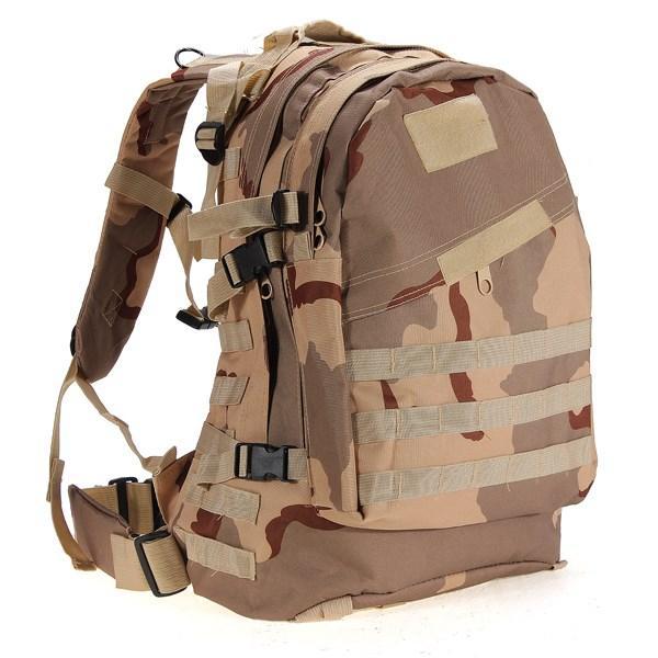 40L 3D Outdoor Sport Military Tactical Climbing Mountaineering Backpack-guangze tang&#39;s store-sand camo-Bargain Bait Box